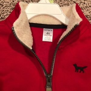 Carters red 1/4 zip sweater
